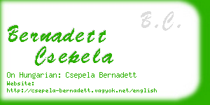 bernadett csepela business card